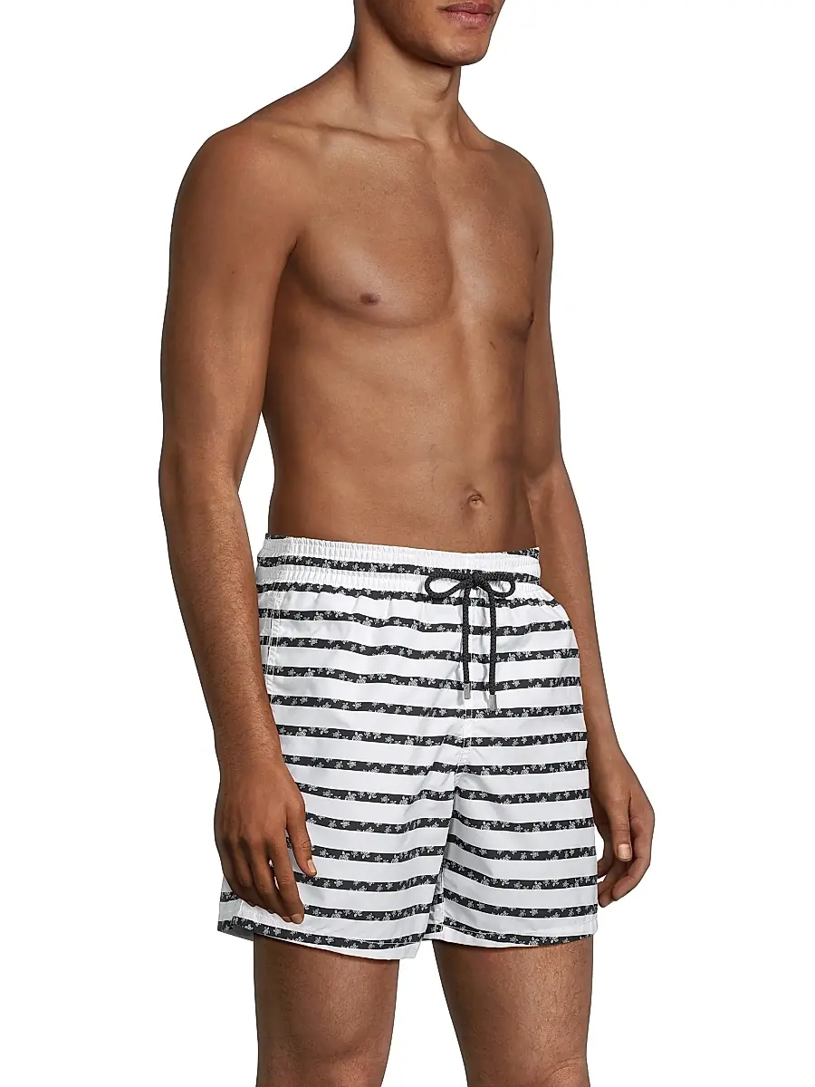 Vilebrequin Men's Striped Turtle Swim Shorts | Thumbnail 4 Vilebrequin Men's Striped Turtle Swim Shorts | Thumbnail 4