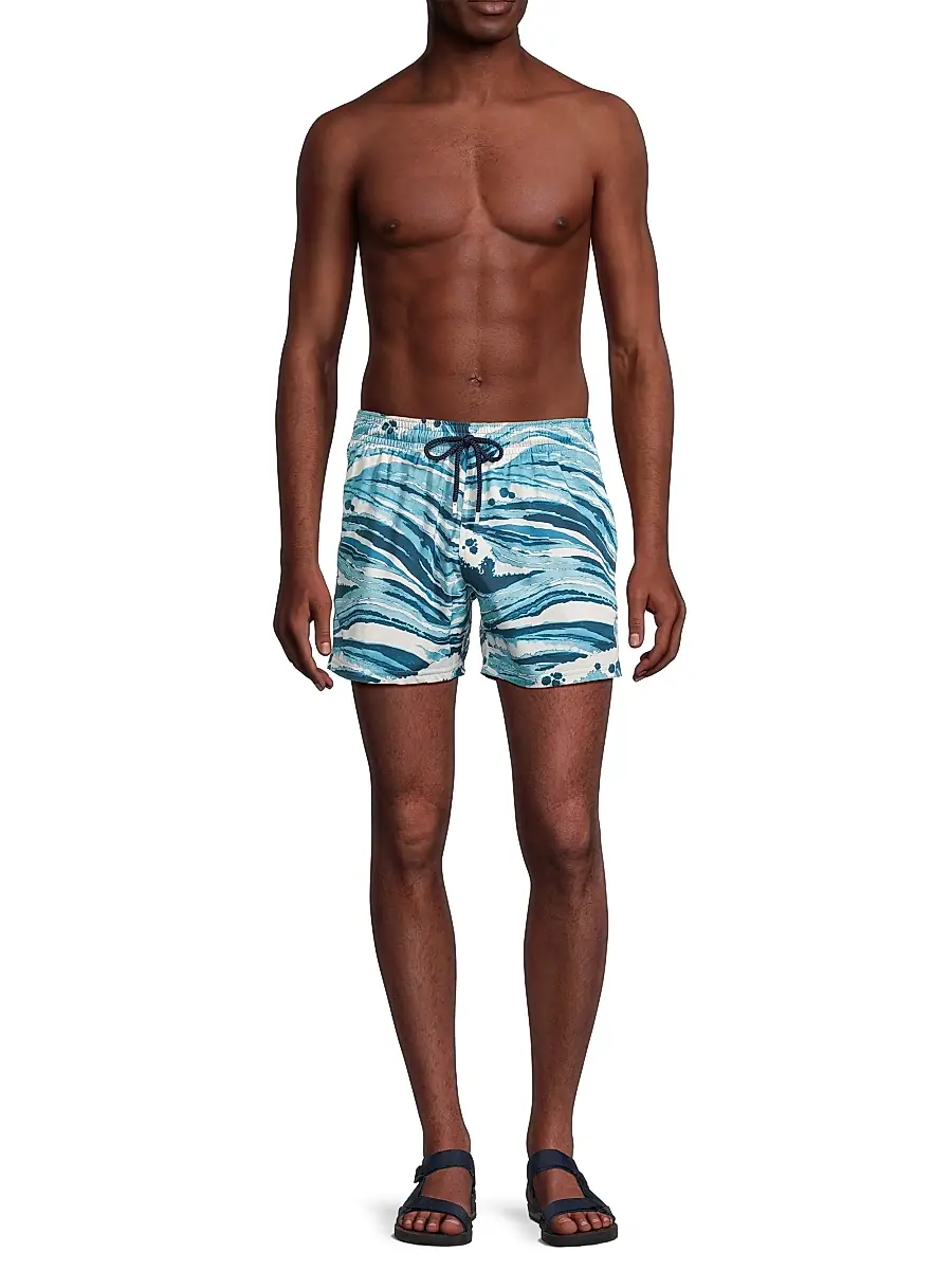 Vilebrequin Men's x Maison Kitsuné Wave Stripe Swim Shorts | Thumbnail 2 Vilebrequin Men's x Maison Kitsuné Wave Stripe Swim Shorts | Thumbnail 2