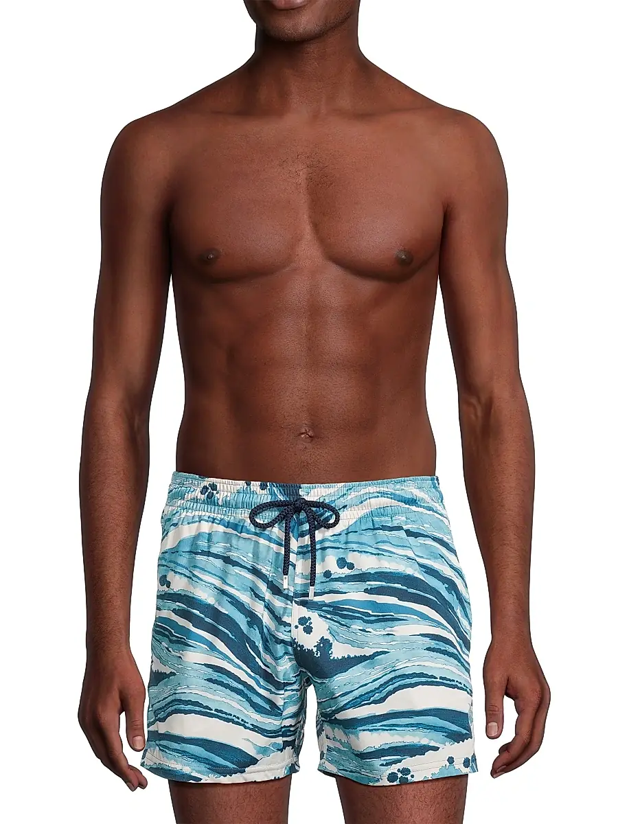 Vilebrequin Men's x Maison Kitsuné Wave Stripe Swim Shorts | Thumbnail 3 Vilebrequin Men's x Maison Kitsuné Wave Stripe Swim Shorts | Thumbnail 3