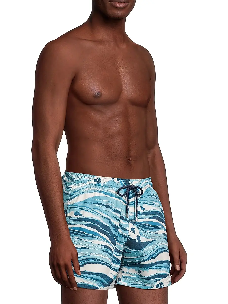 Vilebrequin Men's x Maison Kitsuné Wave Stripe Swim Shorts | Thumbnail 4 Vilebrequin Men's x Maison Kitsuné Wave Stripe Swim Shorts | Thumbnail 4