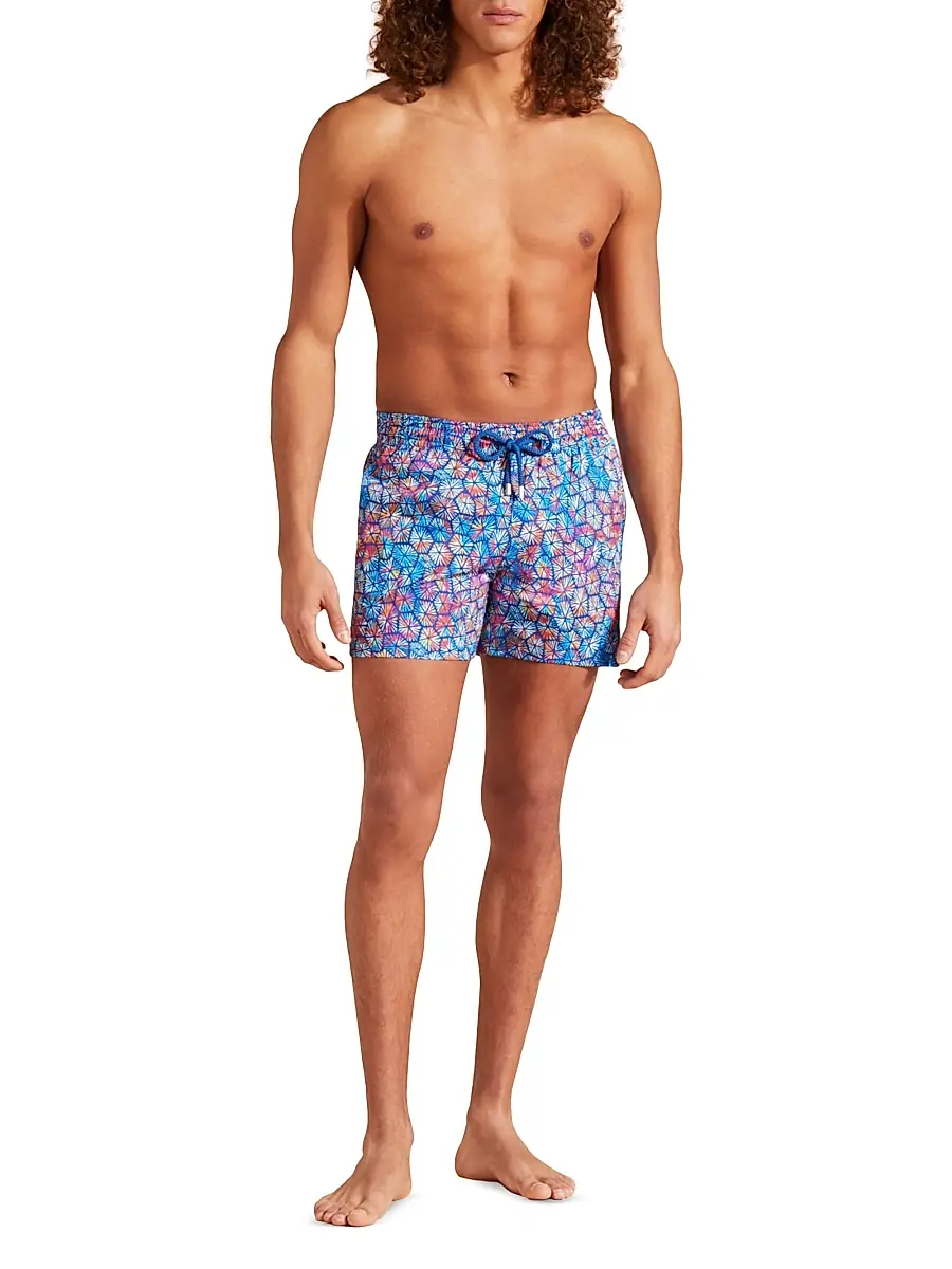 Vilebrequin Men's Carapa Abstract Swim Trunks | Thumbnail 2