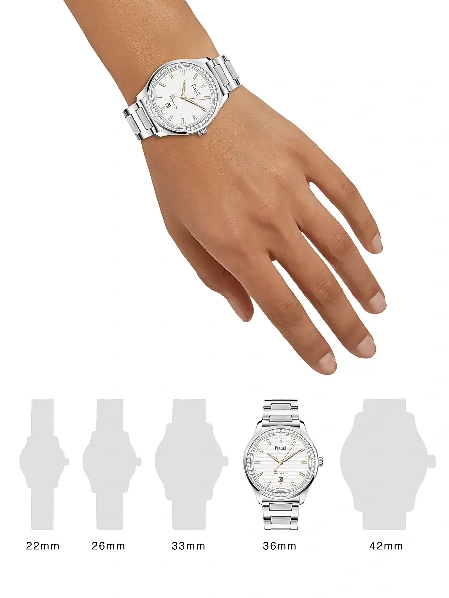 Piaget Polo White Diamond & Stainless Steel Bracelet Watch - White | Thumbnail 2 Piaget Polo White Diamond & Stainless Steel Bracelet Watch - White | Thumbnail 2