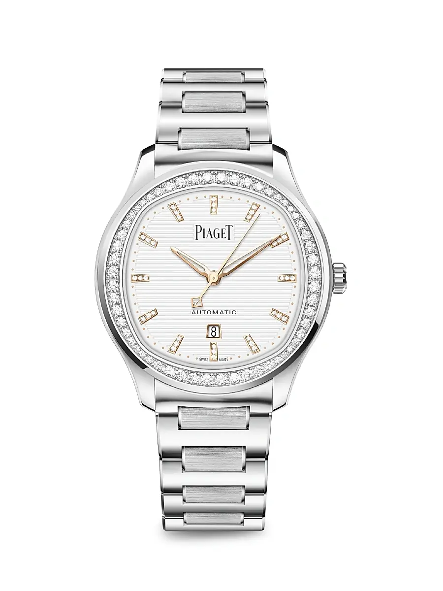 Polo White Diamond & Stainless Steel Bracelet Watch - White Polo White Diamond & Stainless Steel Bracelet Watch - White