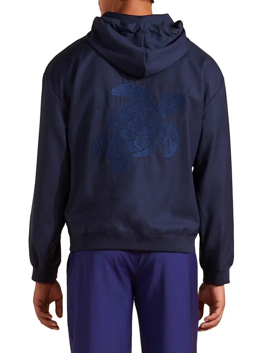 Vilebrequin Men's Tile Wool-Blend Hoodie | Thumbnail 4