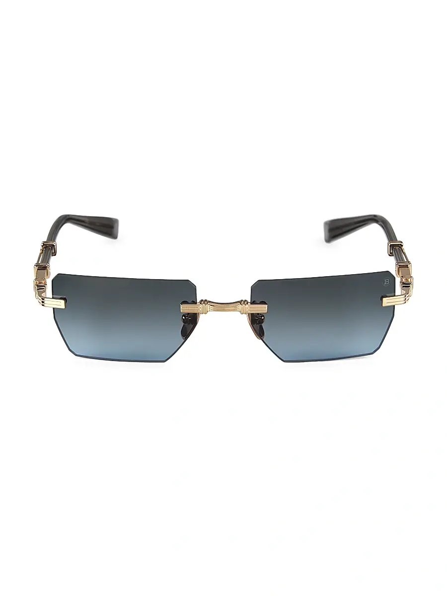 Balmain Women's Pierre Square Sunglasses - Gold Grey Gradient | Thumbnail 2