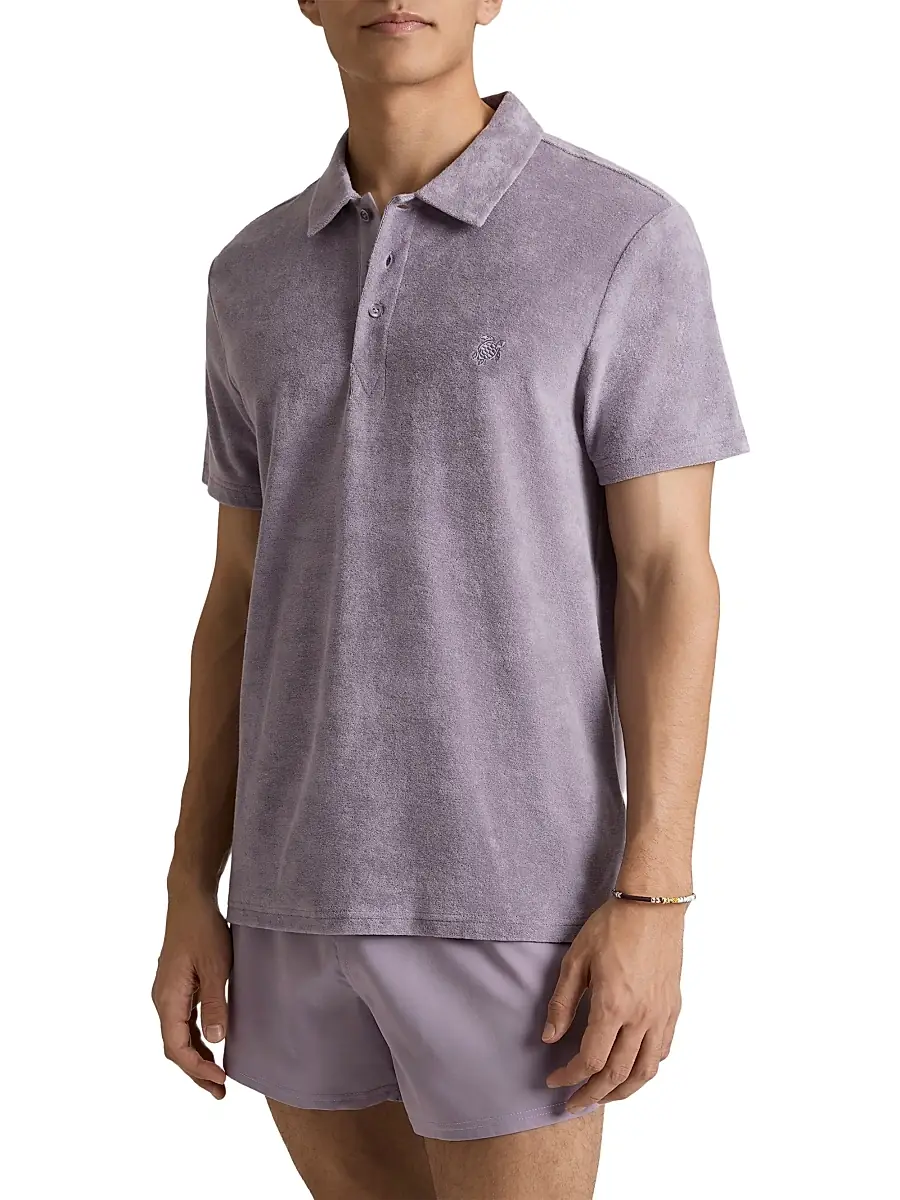 Vilebrequin Men's Terry Cloth Polo Shirt | Thumbnail 4