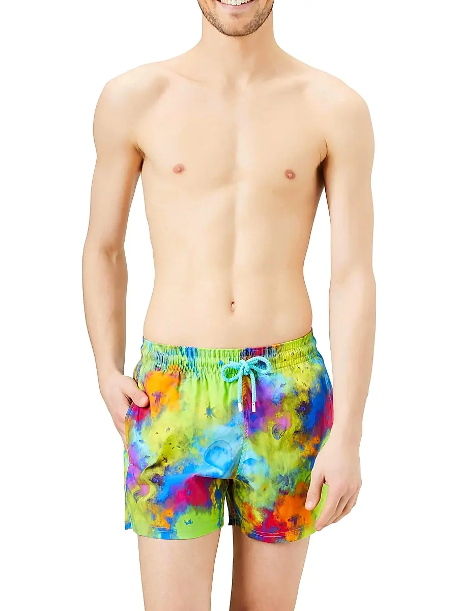 Vilebrequin Men's Holi Party SPX Tie-Dye Swim Shorts - Blue Batik Multi | Thumbnail 2 Vilebrequin Men's Holi Party SPX Tie-Dye Swim Shorts - Blue Batik Multi | Thumbnail 2