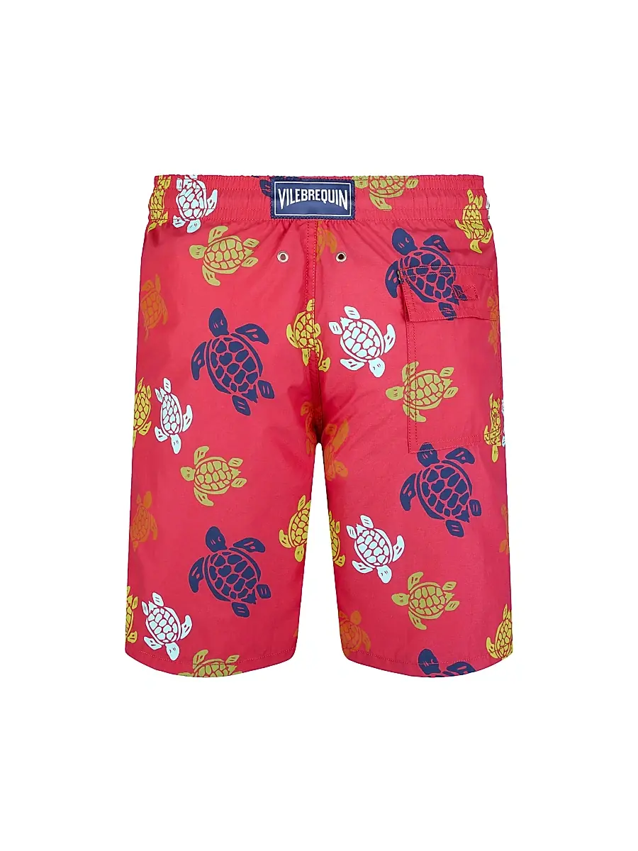 Vilebrequin Men's Okoa Turtle Swim Shorts - Burgundy | Thumbnail 2 Vilebrequin Men's Okoa Turtle Swim Shorts - Burgundy | Thumbnail 2