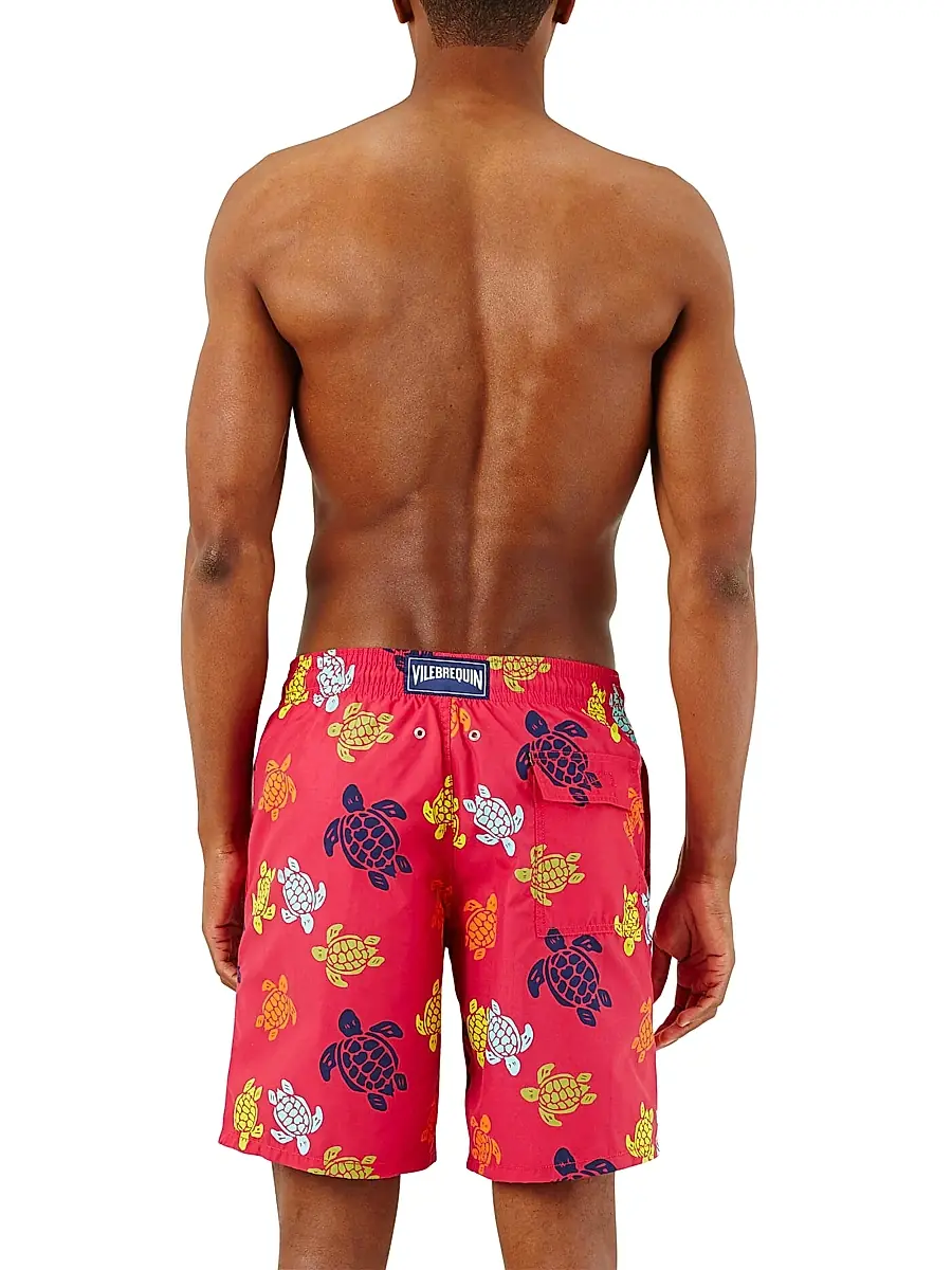 Vilebrequin Men's Okoa Turtle Swim Shorts - Burgundy | Thumbnail 4 Vilebrequin Men's Okoa Turtle Swim Shorts - Burgundy | Thumbnail 4
