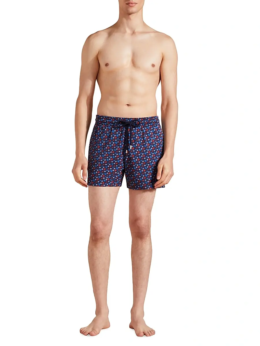 Vilebrequin Men's Moorsie Turtle Print Swim Trunks | Thumbnail 2