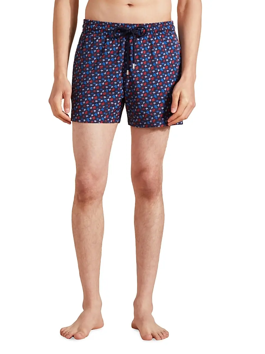 Vilebrequin Men's Moorsie Turtle Print Swim Trunks | Thumbnail 4