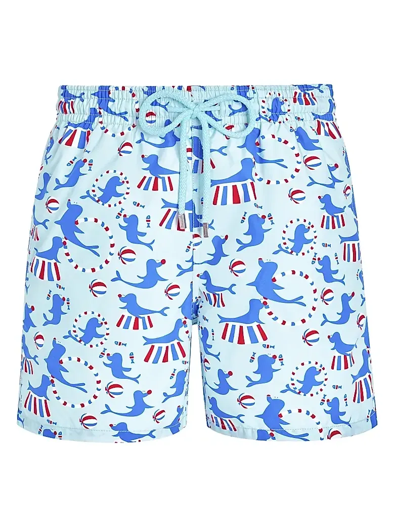 Men's Circus Print Swim Trunks Men's Circus Print Swim Trunks