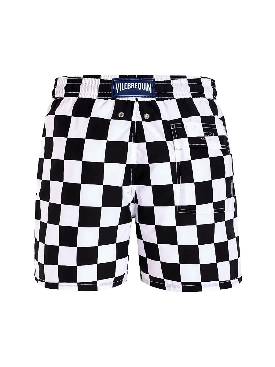 Vilebrequin Men's Damier Print Swim Trunks | Thumbnail 3 Vilebrequin Men's Damier Print Swim Trunks | Thumbnail 3