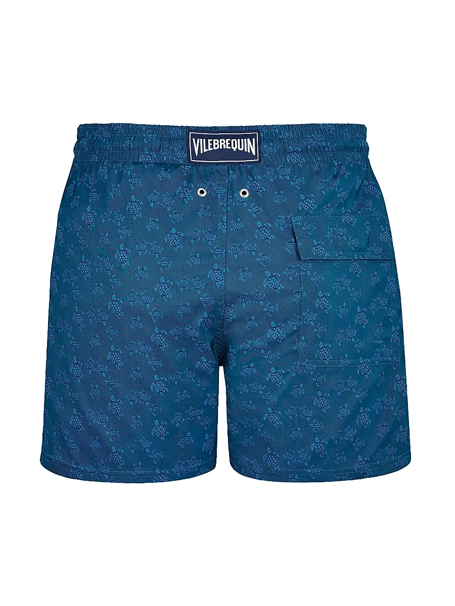 Vilebrequin Men's Turtle Jacquard Swim Shorts - Calanque | Thumbnail 2 Vilebrequin Men's Turtle Jacquard Swim Shorts - Calanque | Thumbnail 2