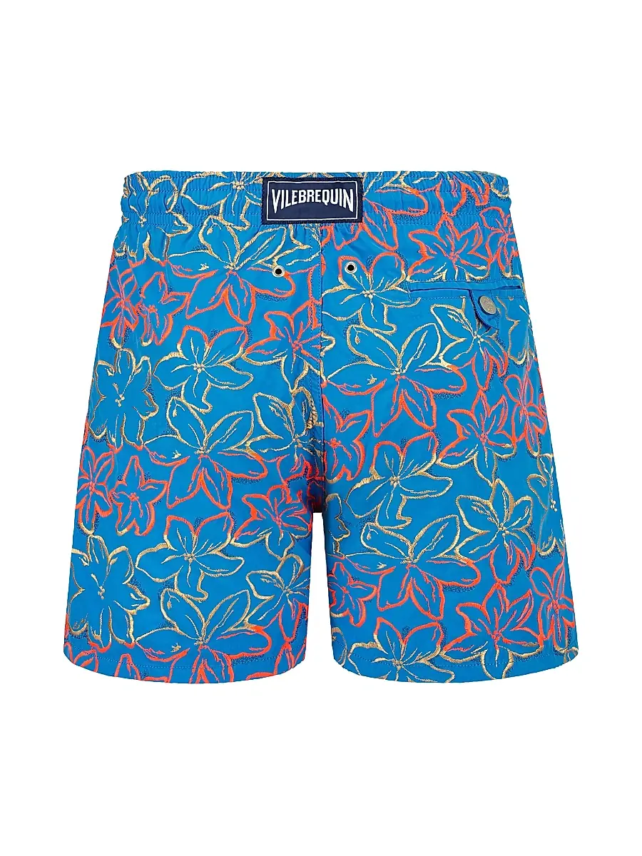 Vilebrequin Men's Floral-Embroidered Swim Shorts | Thumbnail 2 Vilebrequin Men's Floral-Embroidered Swim Shorts | Thumbnail 2