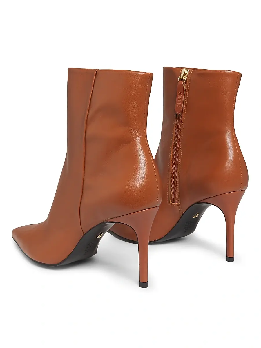 Schutz Women's Mikki 85MM Leather Stiletto Booties | Thumbnail 3 Schutz Women's Mikki 85MM Leather Stiletto Booties | Thumbnail 3