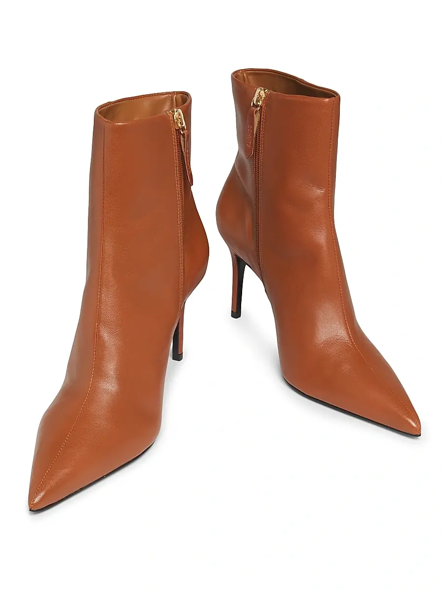 Schutz Women's Mikki 85MM Leather Stiletto Booties | Thumbnail 4 Schutz Women's Mikki 85MM Leather Stiletto Booties | Thumbnail 4