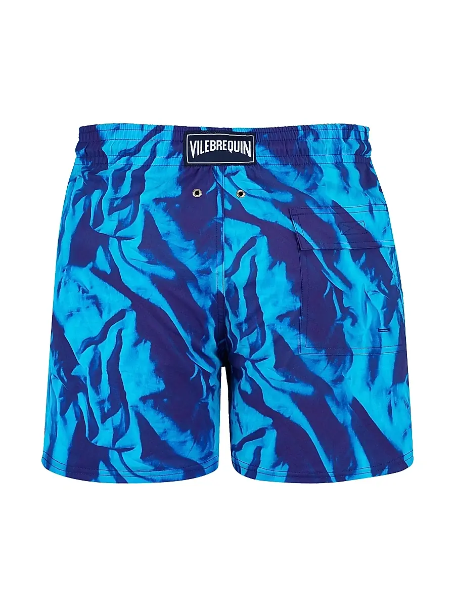Vilebrequin Men's Les Draps Froisses Graphic Shorts - Bleu Neptune | Thumbnail 2 Vilebrequin Men's Les Draps Froisses Graphic Shorts - Bleu Neptune | Thumbnail 2