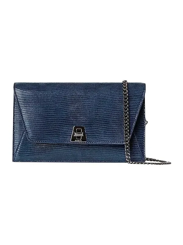 Women's Anouk Lizard-Embossed Leather Envelope Clutch Women's Anouk Lizard-Embossed Leather Envelope Clutch