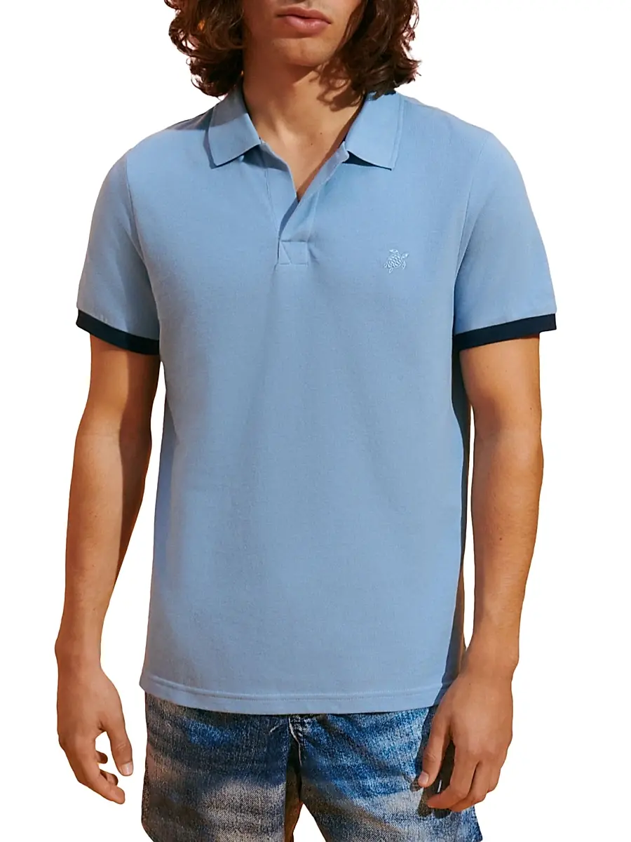 Vilebrequin Men's Palan Cotton Polo - Divin | Thumbnail 2
