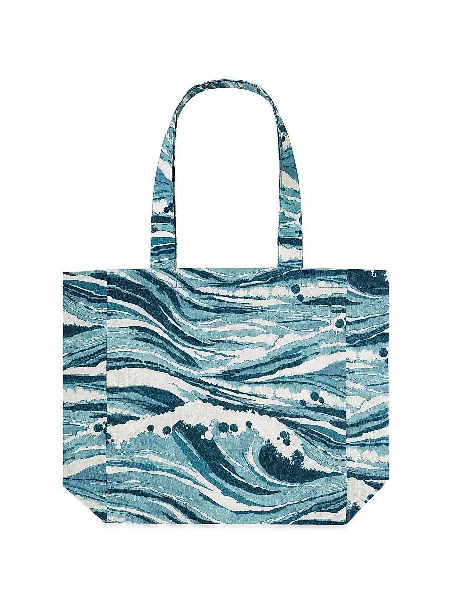 Vilebrequin Men's x Maison Kitsuné Balade Wave Cotton Tote Bag | Thumbnail 2 Vilebrequin Men's x Maison Kitsuné Balade Wave Cotton Tote Bag | Thumbnail 2