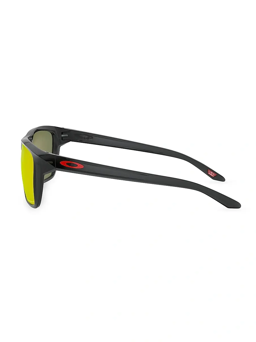 Oakley Men's 60MM Sylas Rectangular Sunglasses - Ruby | Thumbnail 3