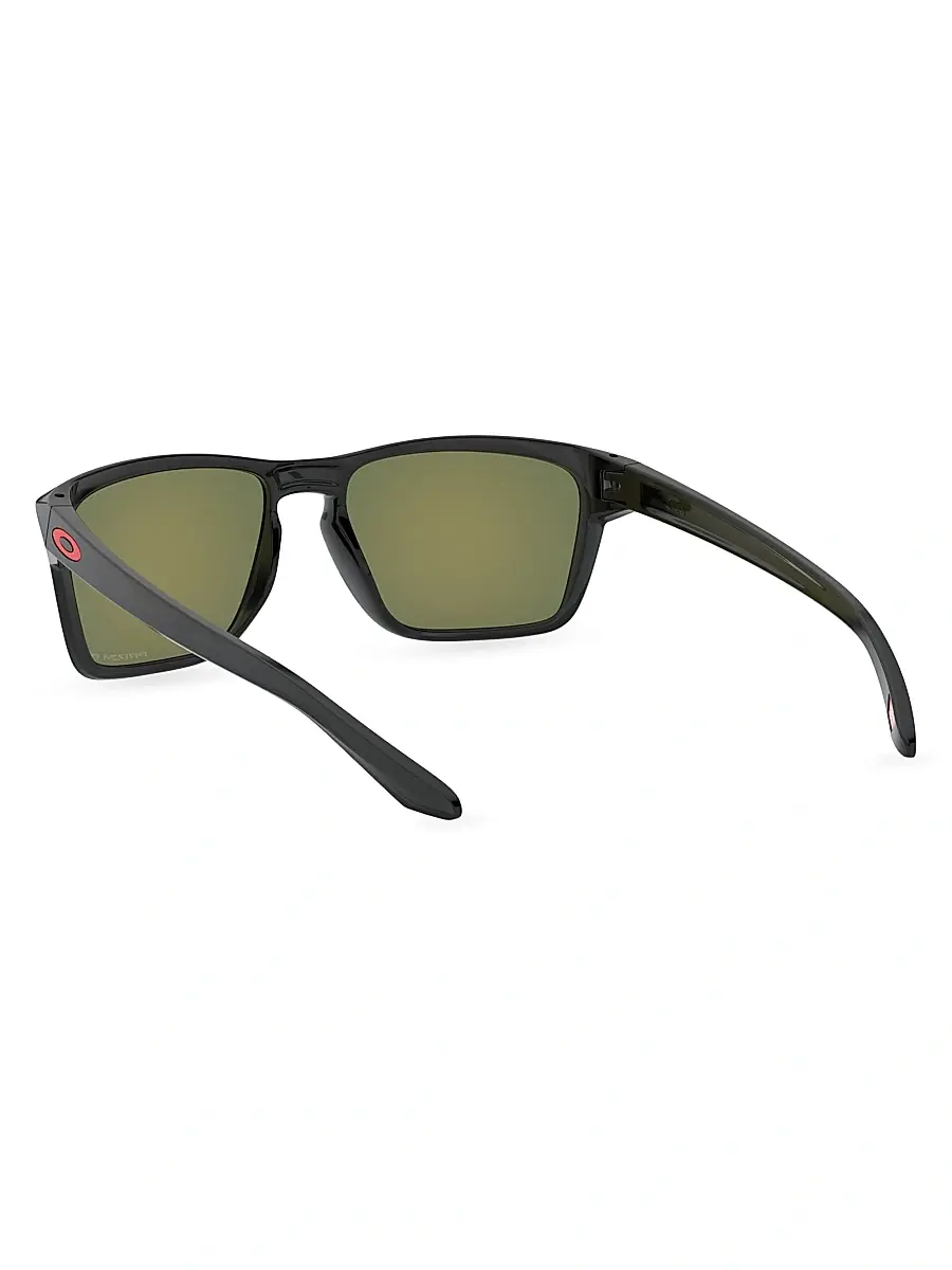 Oakley Men's 60MM Sylas Rectangular Sunglasses - Ruby | Thumbnail 4