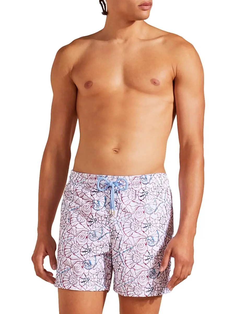 Vilebrequin Men's Noumea Sea Embroidered Swim Trunks | Thumbnail 4 Vilebrequin Men's Noumea Sea Embroidered Swim Trunks | Thumbnail 4