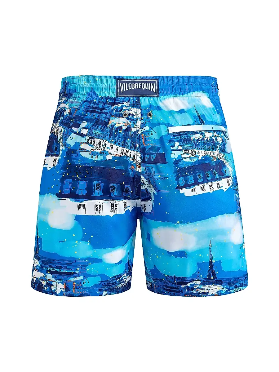Vilebrequin Men's Paris Printed Swim Trunks | Thumbnail 3 Vilebrequin Men's Paris Printed Swim Trunks | Thumbnail 3