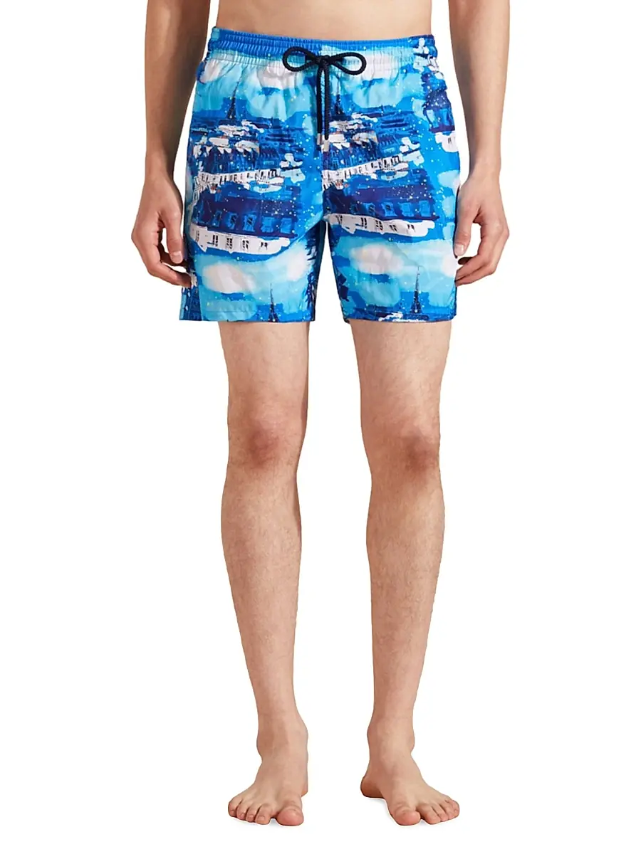 Vilebrequin Men's Paris Printed Swim Trunks | Thumbnail 4 Vilebrequin Men's Paris Printed Swim Trunks | Thumbnail 4