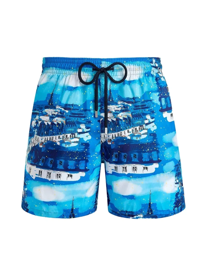 Vilebrequin Men's Paris Printed Swim Trunks