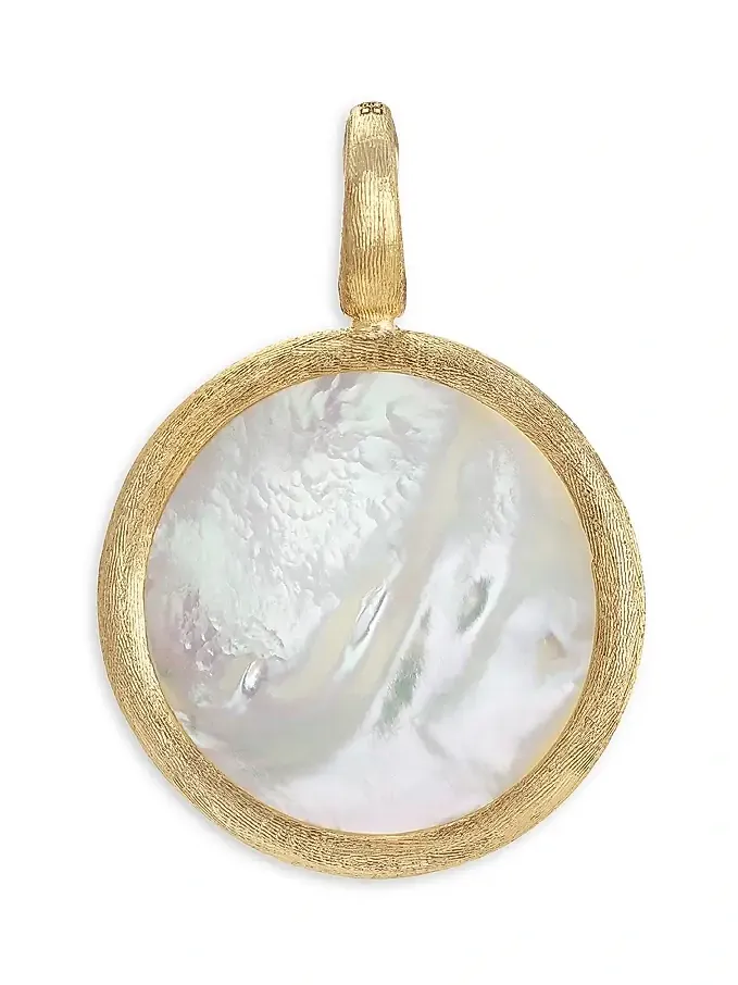 MARCO BICEGO Women's Jaipur 18K Yellow Gold & Mother-Of-Pearl Pendant - Pearl White