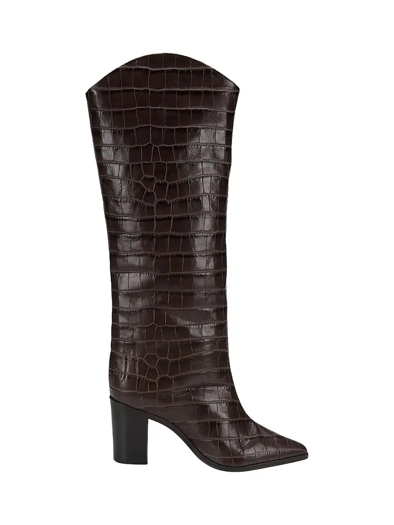 Schutz Women's Analeah Leather High-Heel Boots - Dark Chocolate | Image 1 Schutz Women's Analeah Leather High-Heel Boots - Dark Chocolate | Image 1