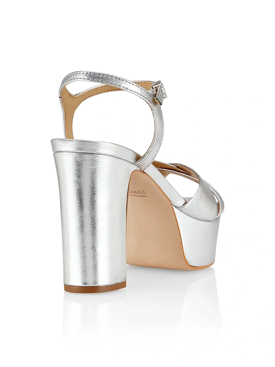 Schutz Women's Keefa Metallic Leather Platform Sandals | Thumbnail 3 Schutz Women's Keefa Metallic Leather Platform Sandals | Thumbnail 3