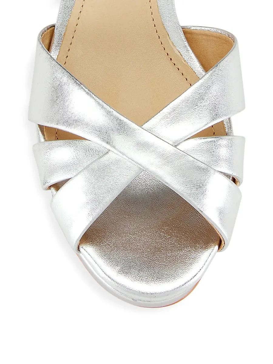 Schutz Women's Keefa Metallic Leather Platform Sandals | Thumbnail 4 Schutz Women's Keefa Metallic Leather Platform Sandals | Thumbnail 4