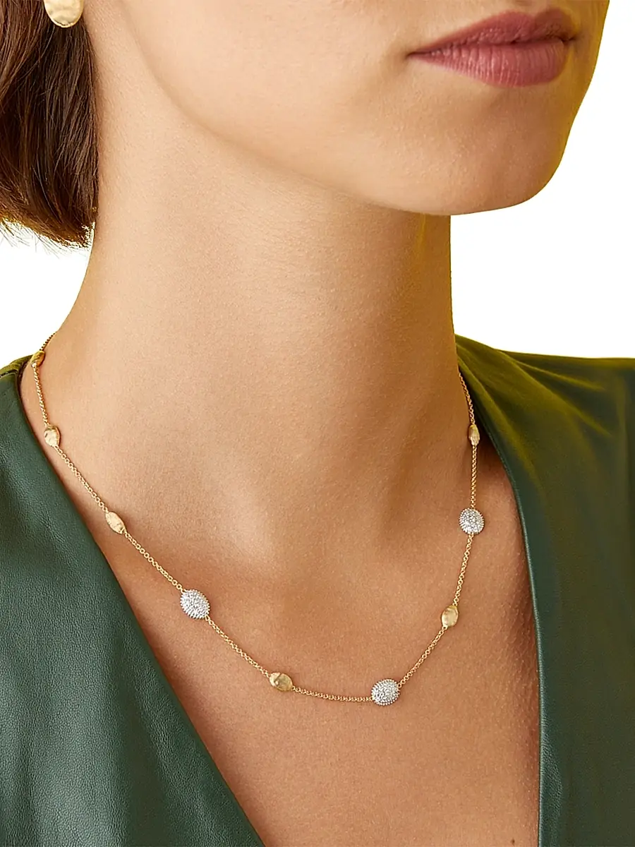 MARCO BICEGO Siviglia Diamond & 18K Yellow Gold Station Necklace | Thumbnail 2 MARCO BICEGO Siviglia Diamond & 18K Yellow Gold Station Necklace | Thumbnail 2