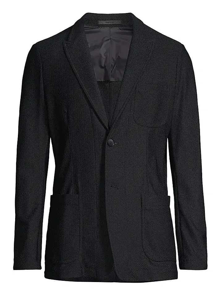 Men's Peak-Lapel Two-Button Blazer