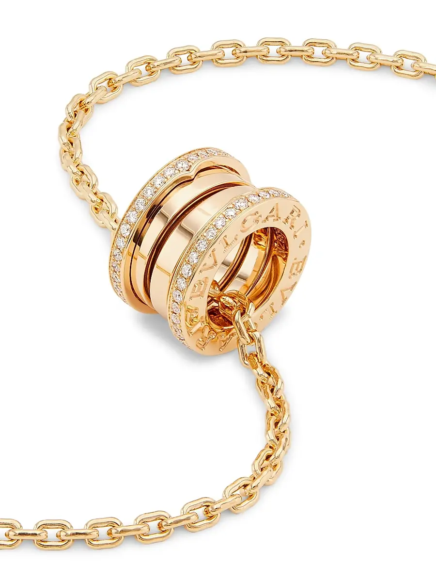 BVLGARI Women's B. zero1 18K Rose Gold & Diamond Pendant Necklace - Rose Gold | Thumbnail 4 BVLGARI Women's B. zero1 18K Rose Gold & Diamond Pendant Necklace - Rose Gold | Thumbnail 4