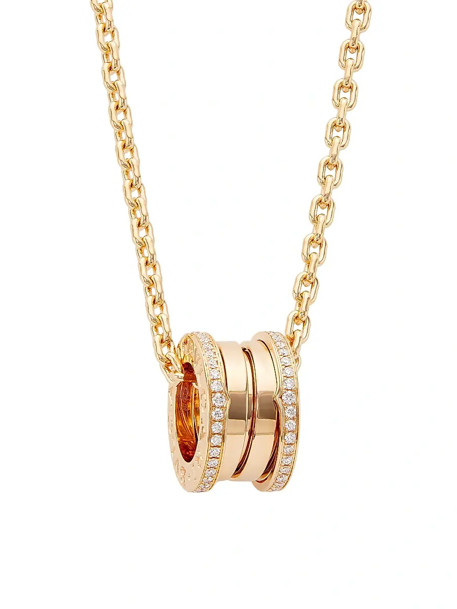 Women's B. zero1 18K Rose Gold & Diamond Pendant Necklace - Rose Gold Women's B. zero1 18K Rose Gold & Diamond Pendant Necklace - Rose Gold