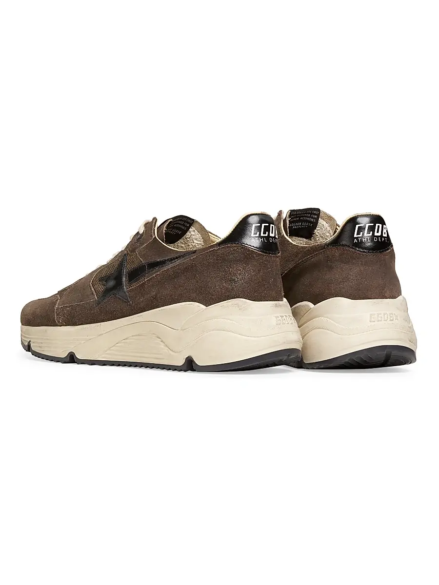 Golden Goose Men's Running Sole Leopard-Star Leather Sneakers | Thumbnail 3
