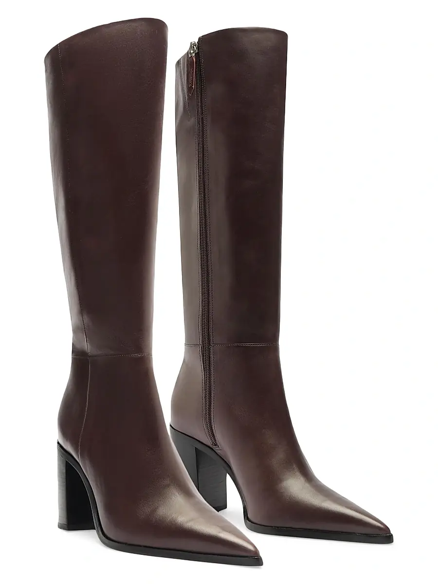 Schutz Women's Mikki 85MM Block-Heel Leather Boots | Thumbnail 9 Schutz Women's Mikki 85MM Block-Heel Leather Boots | Thumbnail 9
