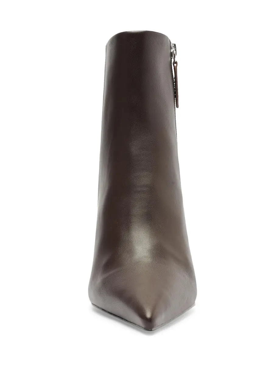 Schutz Women's Mikki 85MM Leather Stiletto Booties - Dark Chocolate | Thumbnail 5 Schutz Women's Mikki 85MM Leather Stiletto Booties - Dark Chocolate | Thumbnail 5