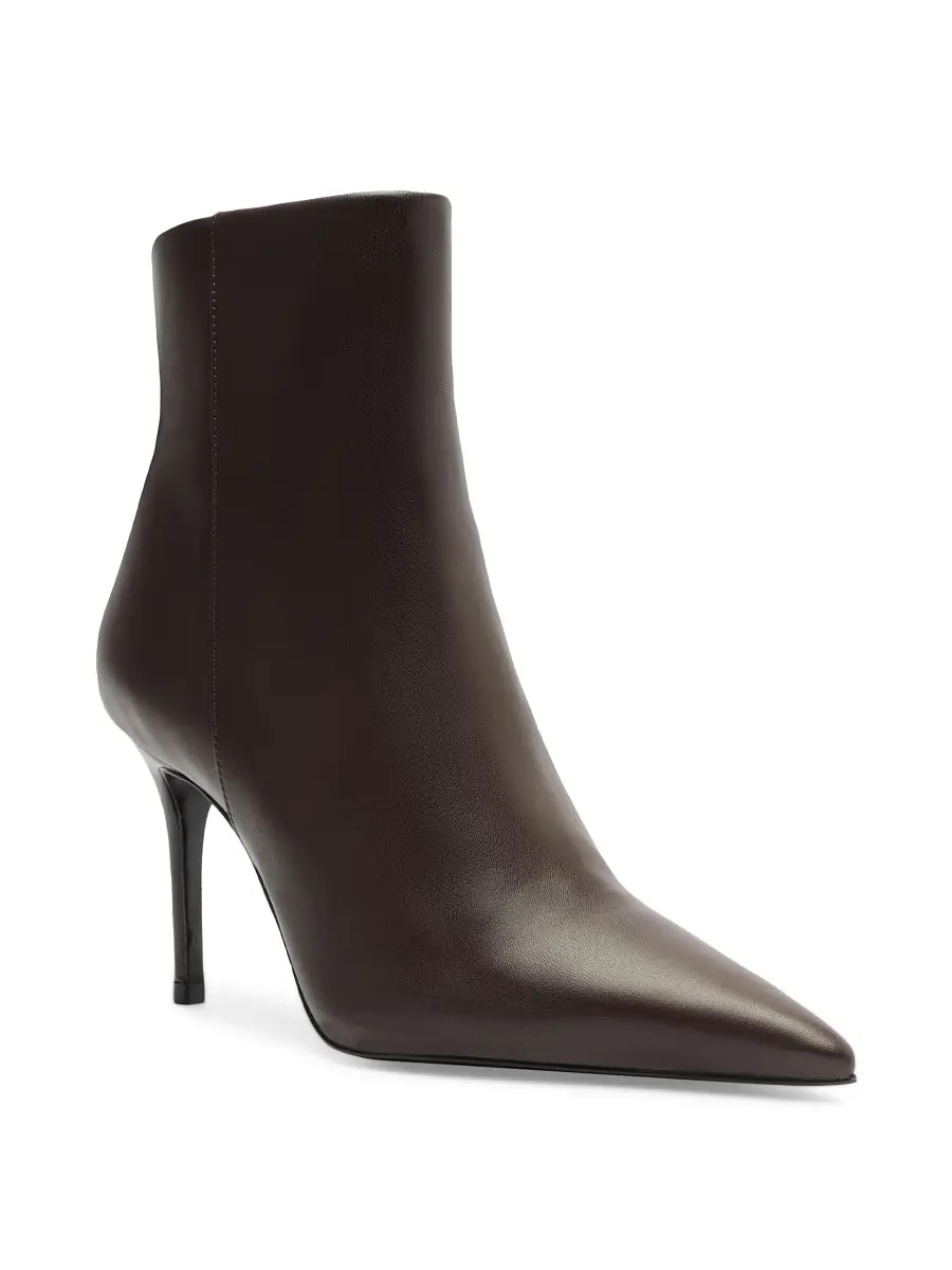 Schutz Women's Mikki 85MM Leather Stiletto Booties - Dark Chocolate | Image 1 Schutz Women's Mikki 85MM Leather Stiletto Booties - Dark Chocolate | Image 1