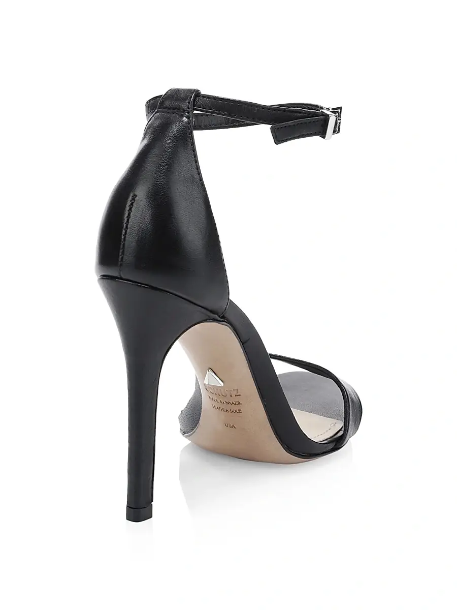 Schutz Women's Cadey-Lee Leather Ankle-Strap Sandals | Thumbnail 3