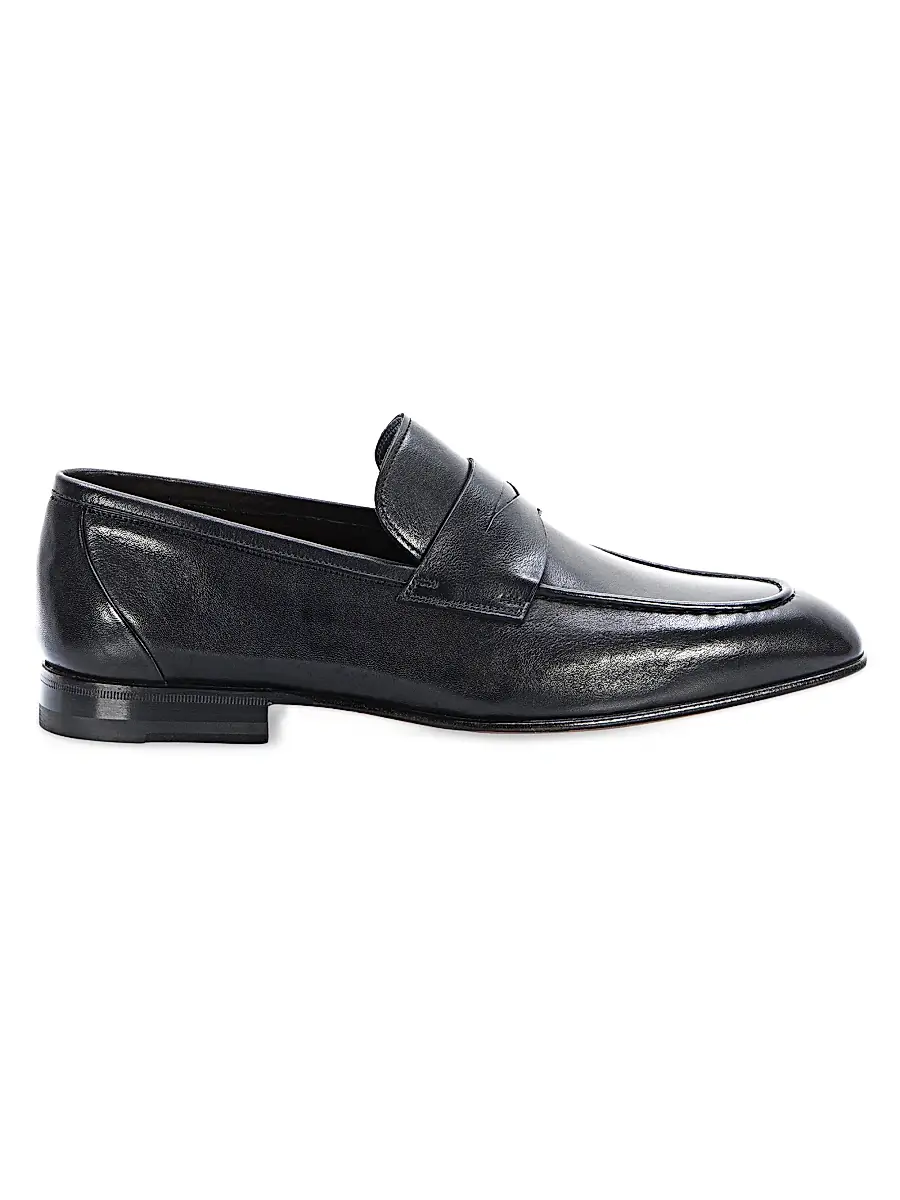 Santoni Men's Leather Loafers - Black | Image 1 Santoni Men's Leather Loafers - Black | Image 1
