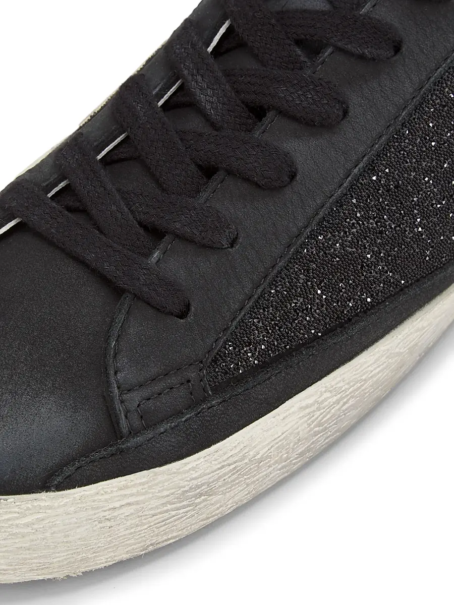 Golden Goose Men's Super Star Crystal-Embellished Leather Sneakers | Thumbnail 5 Golden Goose Men's Super Star Crystal-Embellished Leather Sneakers | Thumbnail 5