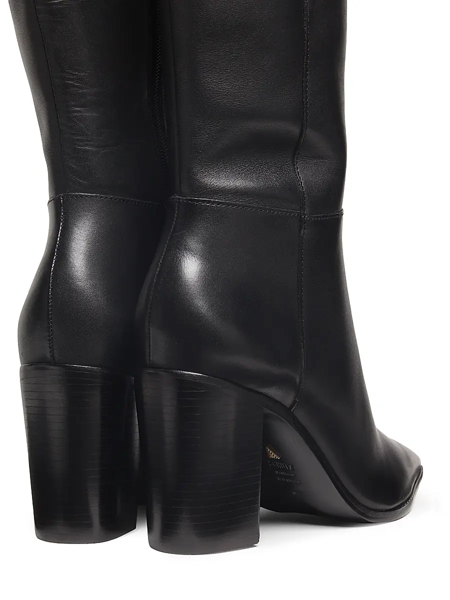 Schutz Women's Mikki Up 90MM Leather Block-Heel Boots | Thumbnail 3 Schutz Women's Mikki Up 90MM Leather Block-Heel Boots | Thumbnail 3