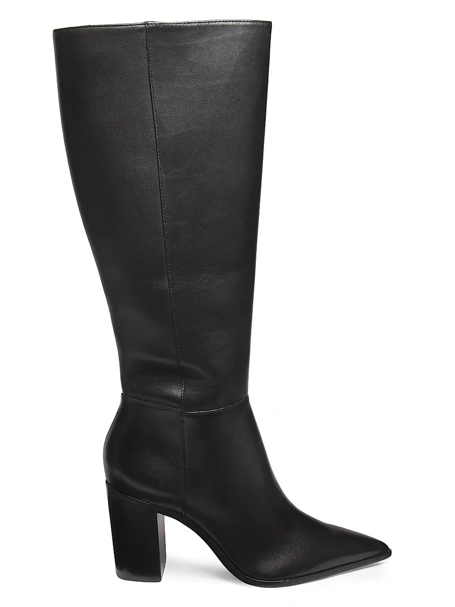 Schutz Women's Mikki Up 90MM Leather Block-Heel Boots - Black | Image 1 Schutz Women's Mikki Up 90MM Leather Block-Heel Boots - Black | Image 1