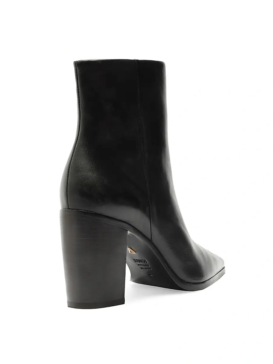 Schutz Women's Mikki 85MM Block-Heel Leather Booties | Thumbnail 3 Schutz Women's Mikki 85MM Block-Heel Leather Booties | Thumbnail 3