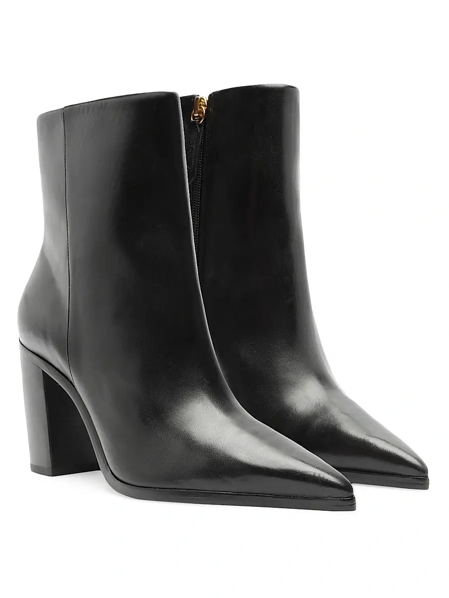 Schutz Women's Mikki 85MM Block-Heel Leather Booties | Thumbnail 9 Schutz Women's Mikki 85MM Block-Heel Leather Booties | Thumbnail 9